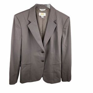 Talbots Brown Wool Blazer Jacket Work Size 10